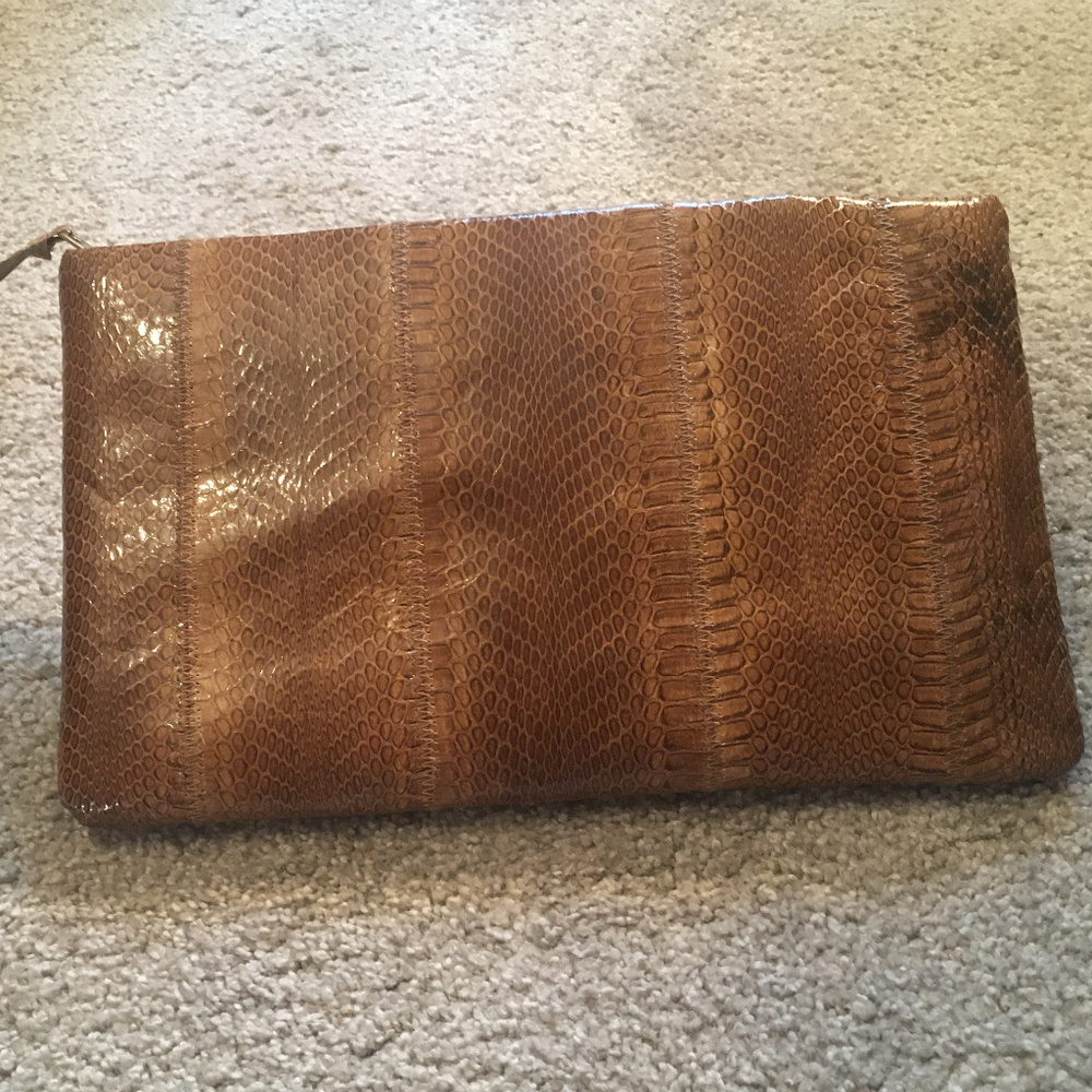 NEW Exotic Snakeskin Envelope Clutch